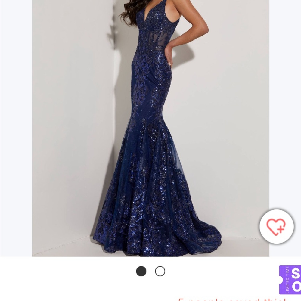 Jasz couture size 0 prom dress navy style 7317. Mermaid style.